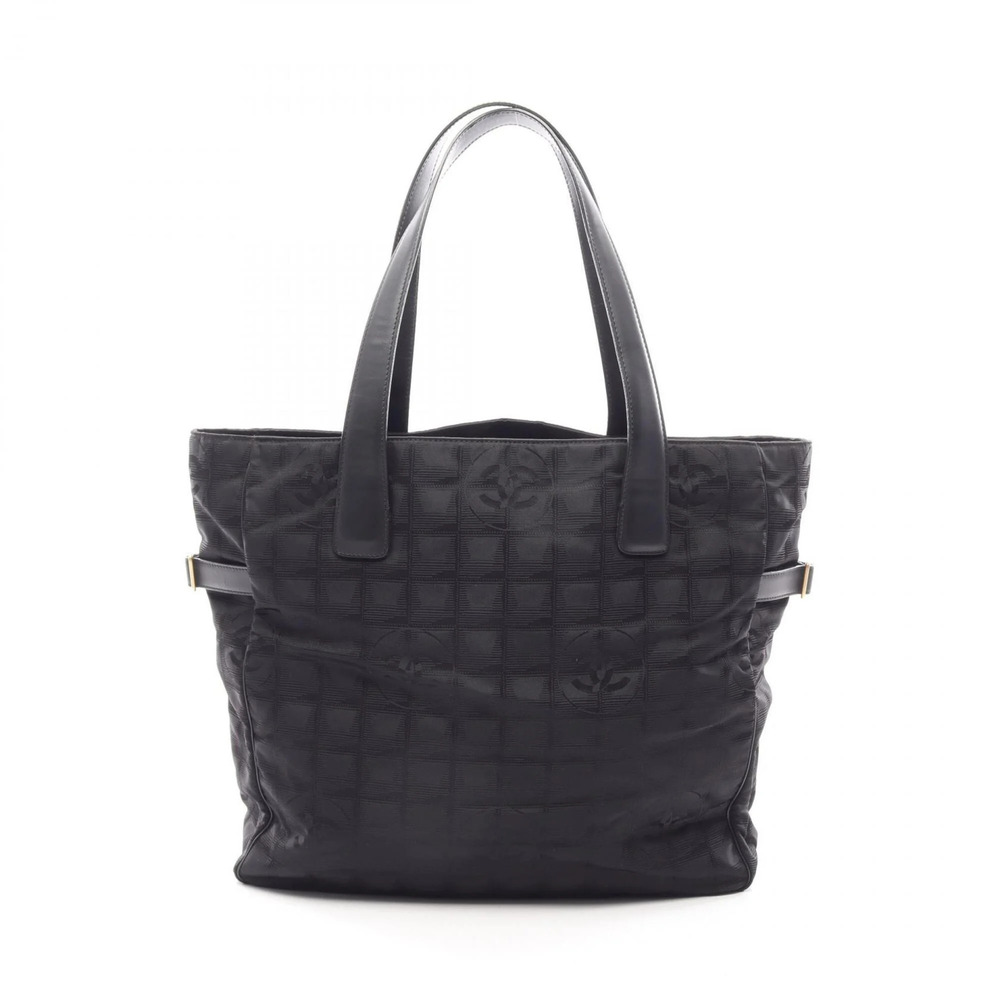 CHANEL Black Leather Tote Bag